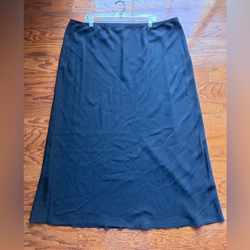 Ashley Stewart Classic Black A-Line Skirt